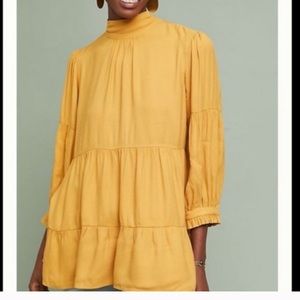 Anthropologie Maeve Goldie Tiered Tunic